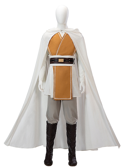 Star Wars TV The Acolyte Sol White Robe Version Halloween Cosplay Accessories Brown Boots