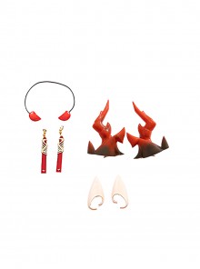 Game Arknights Nian Halloween Cosplay Accessories Ear Ornament And Earrings And Ear Horns