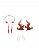 Game Arknights Nian Halloween Cosplay Accessories Ear Ornament And Earrings And Ear Horns