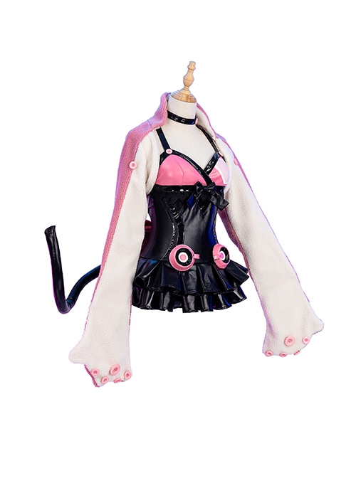 Tekken 7 Lucky Chloe Halloween Cosplay Costume Set Without Headphone
