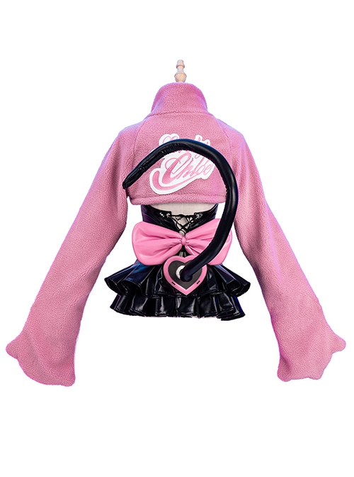 Tekken 7 Lucky Chloe Halloween Cosplay Costume Set Without Headphone