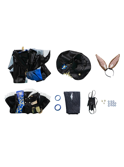 Game Arknights Ambience Synesthesia Amiya Halloween Cosplay Costume Updated Version Full Set