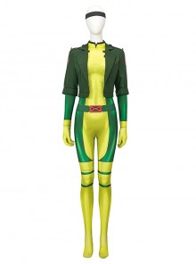 X-Men '97 Rogue Anna Marie Halloween Cosplay Costume Lycra Bodysuit Full Set
