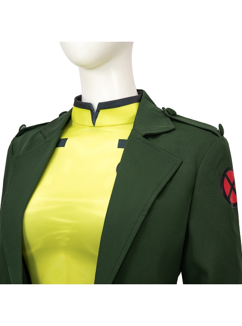 X-Men '97 Rogue Anna Marie Halloween Cosplay Costume Lycra Bodysuit Full Set