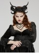 Personalized Black Three Dimensional Devil Horns With Exquisite Applique Gothic Style Headdress