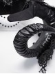 Personalized Black Three Dimensional Devil Horns With Exquisite Applique Gothic Style Headdress