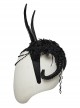 Personalized Black Three Dimensional Devil Horns With Exquisite Applique Gothic Style Headdress