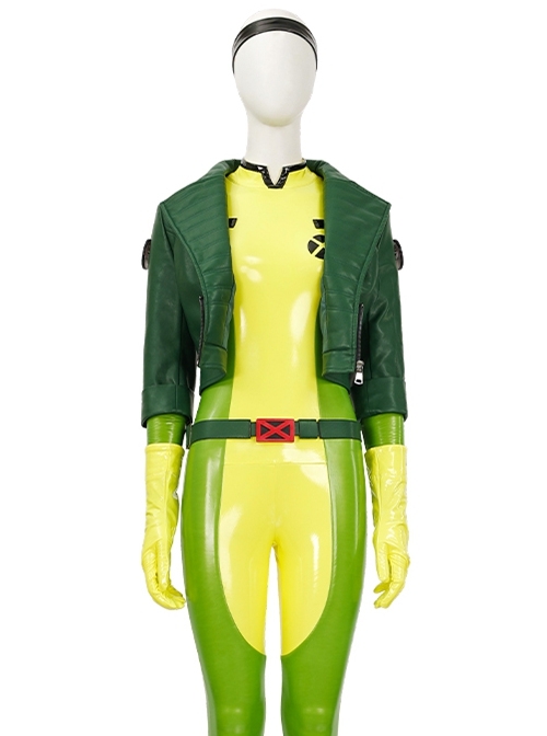 X-Men '97 Rogue Anna Marie Halloween Cosplay Costume Green Jacket Including Molds