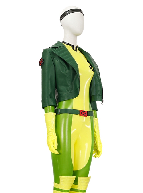 X-Men '97 Rogue Anna Marie Halloween Cosplay Costume Green Jacket Including Molds
