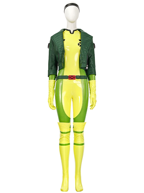 X-Men '97 Rogue Anna Marie Halloween Cosplay Accessories Green Long Shoe Covers