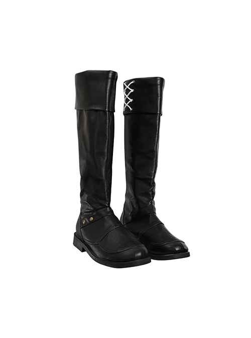 Game Final Fantasy VII The Lifestream Youth Cloud Strife Outfit Halloween Cosplay Accessories Black Boots