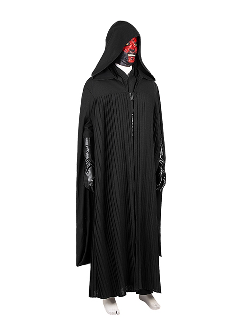 Star Wars Darth Maul Halloween Cosplay Costume Black Cloak