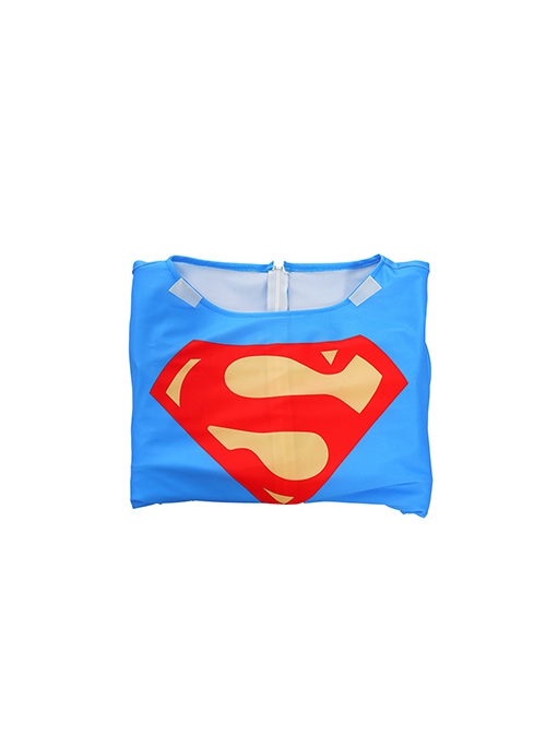 Superman 1978 Jeff East Version Battle Suit Halloween Cosplay Costume Bodysuit Without Shorts And Belt