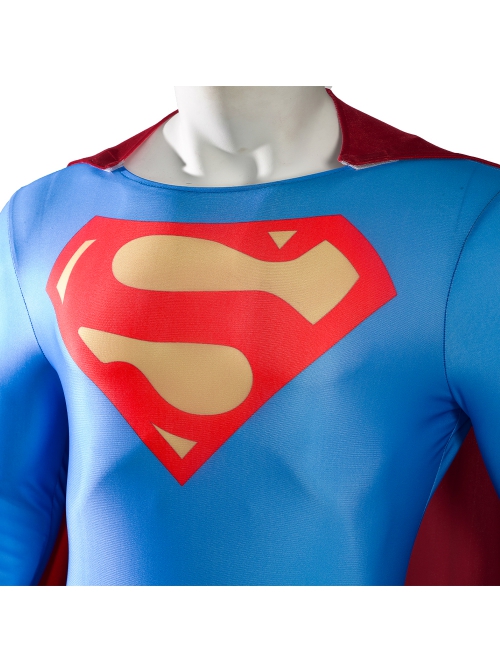 Superman 1978 Jeff East Version Battle Suit Halloween Cosplay Costume Bodysuit Without Shorts And Belt