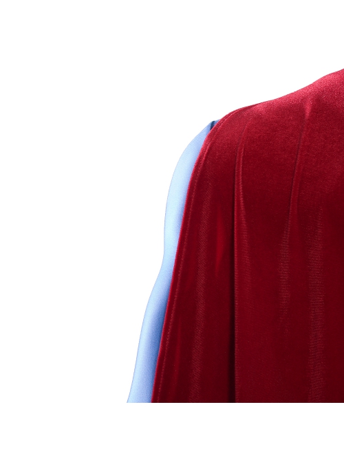 Superman 1978 Jeff East Version Battle Suit Halloween Cosplay Costume Red Cloak