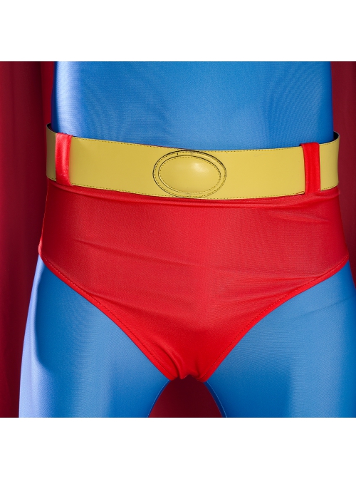Superman 1978 Jeff East Version Battle Suit Halloween Cosplay Costume Red Shorts