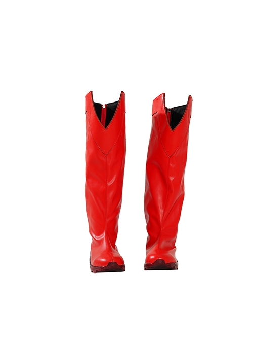 Superman 1978 Jeff East Version Battle Suit Halloween Cosplay Accessories Red Boots