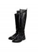 Final Fantasy VII Youth Sephiroth Shinra Formal Uniform Halloween Cosplay Accessories Black Boots