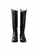 Final Fantasy VII Youth Sephiroth Shinra Formal Uniform Halloween Cosplay Accessories Black Boots