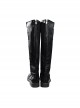 Final Fantasy VII Youth Sephiroth Shinra Formal Uniform Halloween Cosplay Accessories Black Boots