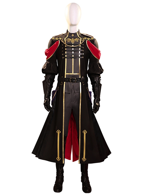 Final Fantasy VII Youth Sephiroth Shinra Formal Uniform Halloween Cosplay Accessories Black Boots