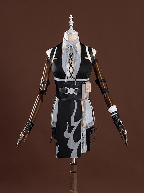 Game Wuthering Waves Female Rover Outfit Halloween Cosplay Costume Set Without Boots