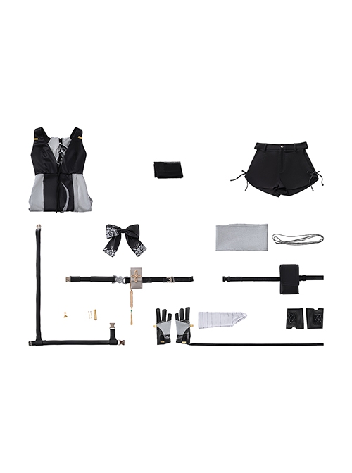 Game Wuthering Waves Female Rover Outfit Halloween Cosplay Costume Set Without Boots