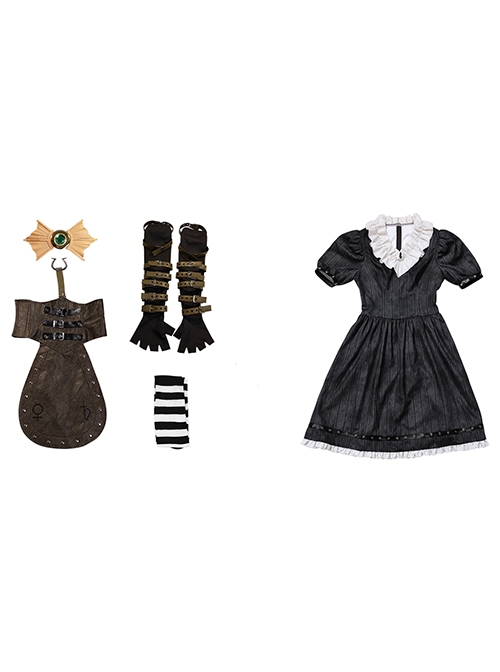 Game Alice Madness Returns Steam Dress Halloween Cosplay Costume Set Without Boots