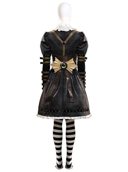 Game Alice Madness Returns Steam Dress Halloween Cosplay Costume Set Without Boots