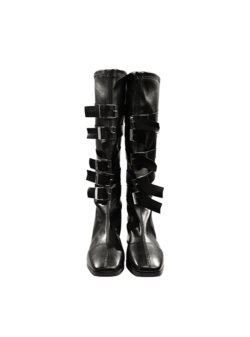 Game Alice Madness Returns Steam Dress Halloween Cosplay Accessories Black Boots