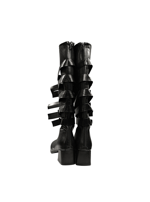 Game Alice Madness Returns Steam Dress Halloween Cosplay Accessories Black Boots