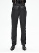 Basic Jacquard Diagonal Pocket Three-Dimensional Webbing Black Gothic Pants