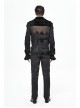 Basic Jacquard Diagonal Pocket Three-Dimensional Webbing Black Gothic Pants