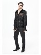 Basic Jacquard Diagonal Pocket Three-Dimensional Webbing Black Gothic Pants