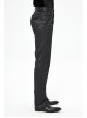 Basic Jacquard Diagonal Pocket Three-Dimensional Webbing Black Gothic Pants
