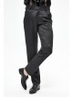 Basic Jacquard Diagonal Pocket Three-Dimensional Webbing Black Gothic Pants