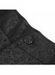 Basic Jacquard Diagonal Pocket Three-Dimensional Webbing Black Gothic Pants