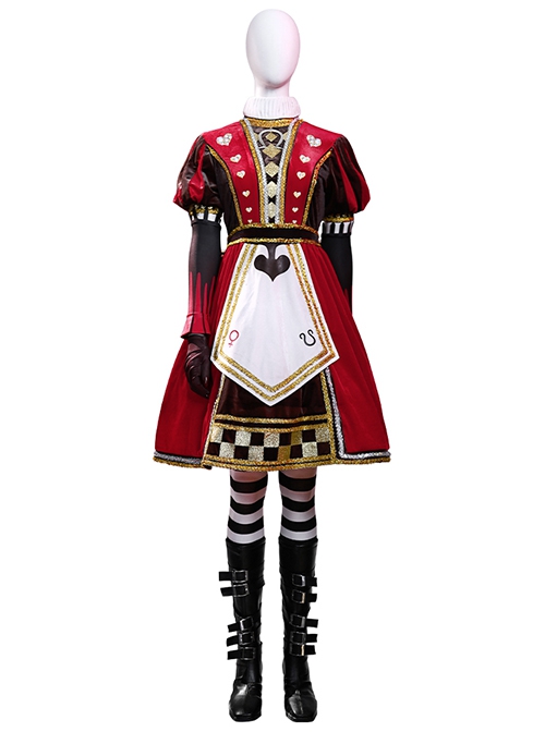 Game Alice Madness Returns Alice Royal Suit Halloween Cosplay Accessories Black Boots