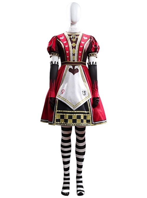 Game Alice Madness Returns Alice Royal Suit Low-end Version Halloween Cosplay Costume Set Without Boots