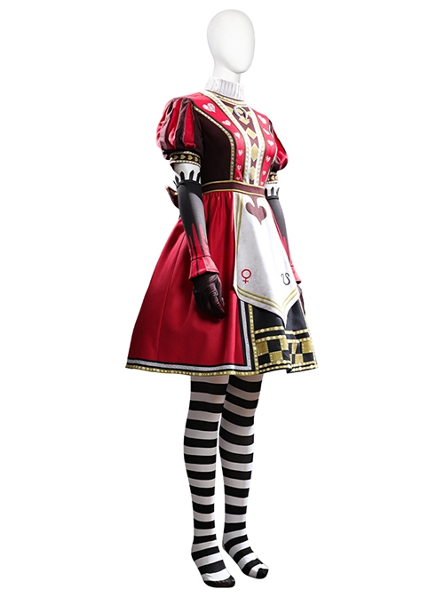Game Alice Madness Returns Alice Royal Suit Low-end Version Halloween Cosplay Costume Set Without Boots
