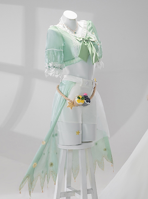 Game Identity V Demi Bourbon Barmaid Sea Salt Mocktail Halloween Cosplay Costume Full Set