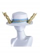 Game Identity V White Guard The Soul Of Umbrella Under The Truth Halloween Cosplay Accessories White Embroidered Hat
