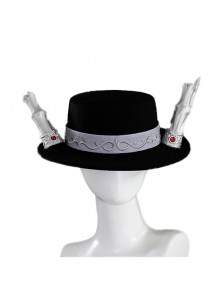 Game Identity V Black Guard The Soul Of Umbrella Under The Truth Halloween Cosplay Black Embroidered Hat