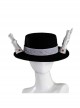 Game Identity V Black Guard The Soul Of Umbrella Under The Truth Halloween Cosplay Black Embroidered Hat