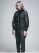 Black Chiffon Rose Bow Tie Irregular Flounces Long Sleeves Dovetail Hem Lace-Up Gothic Shirt