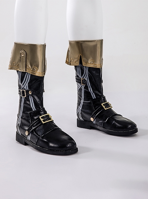 Game Identity V Naib Subedar Mercenary Cabinet Of Curiosities Halloween Cosplay Accessories Black Boots