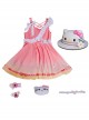 Game Honor Of Kings Xiao Qiao HelloKitty Skin Halloween Cosplay Costume Full Set