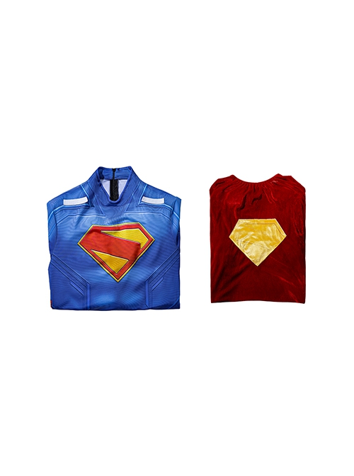 Movie Superman Legacy Superman Bodysuit Halloween Cosplay Costume Full Set