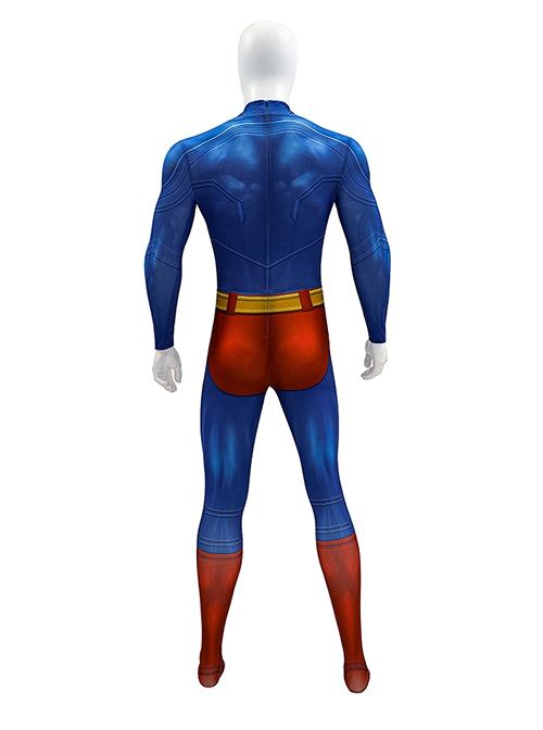 Movie Superman Legacy Superman Bodysuit Halloween Cosplay Costume Full Set