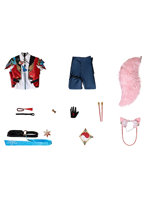 Game Honkai Star Rail Jiao Qiu Halloween Cosplay Costume Full Set